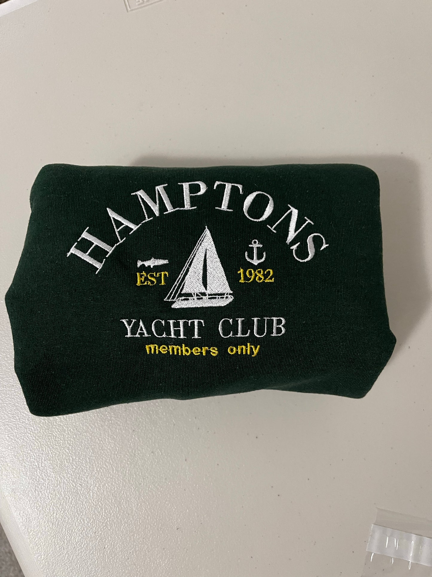 Hamptons Yacht Club embroidered sweatshirt