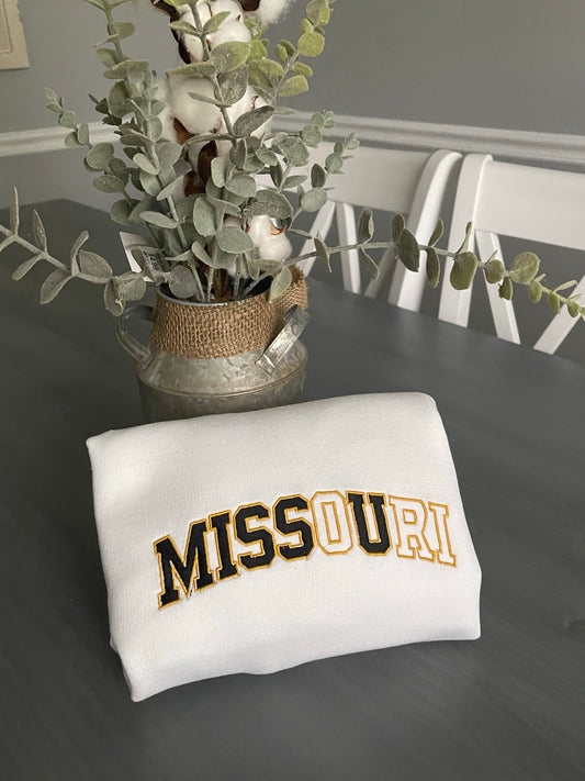 Missouri Love U embroidered sweatshirt