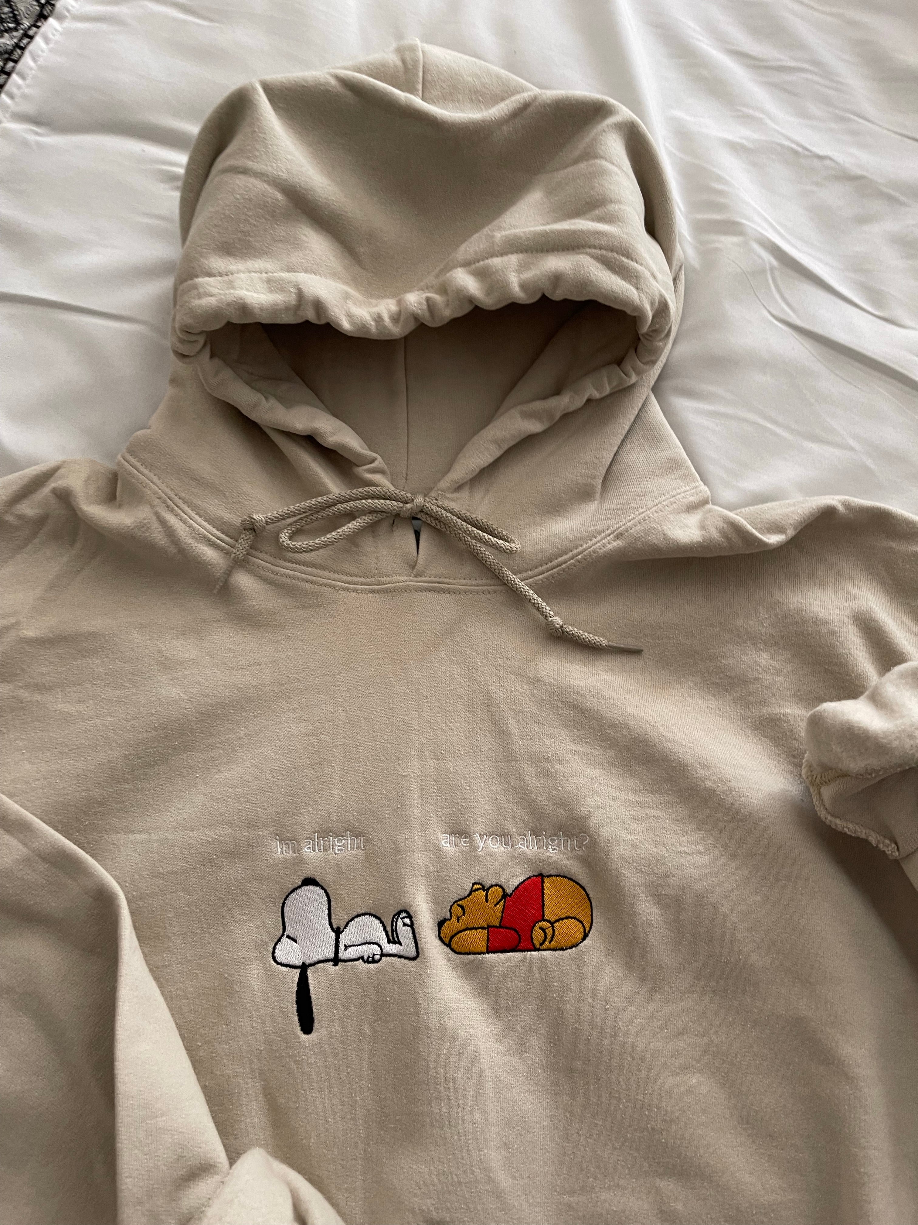 Snoopy x winnie Embroidered hoodie EMBapparel