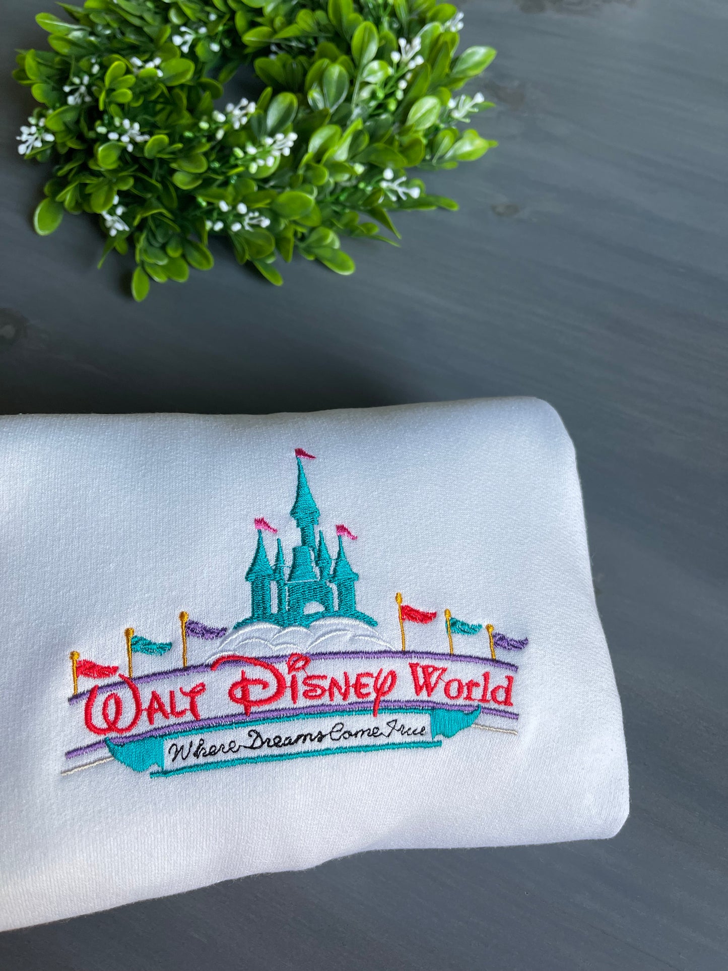 Walt Disney World Castle embroidered sweatshirt