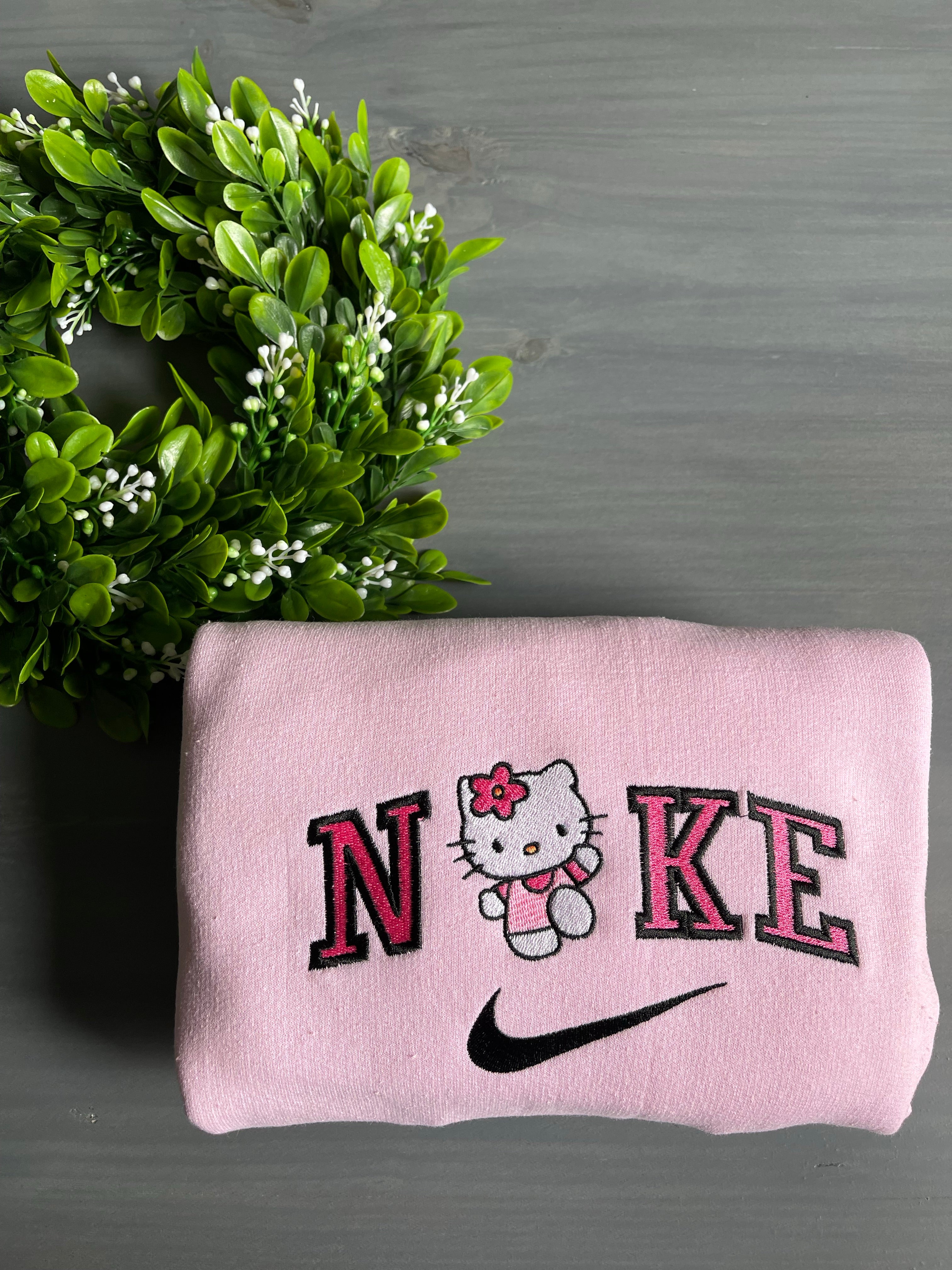 Hello Kitty x Nike embroidered sweatshirt EMBapparel