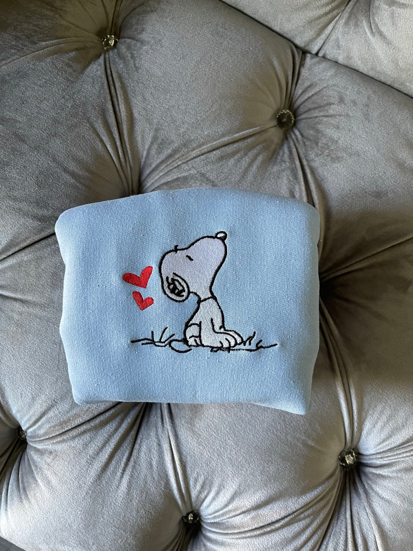 Snoopy Love embroidered sweatshirt