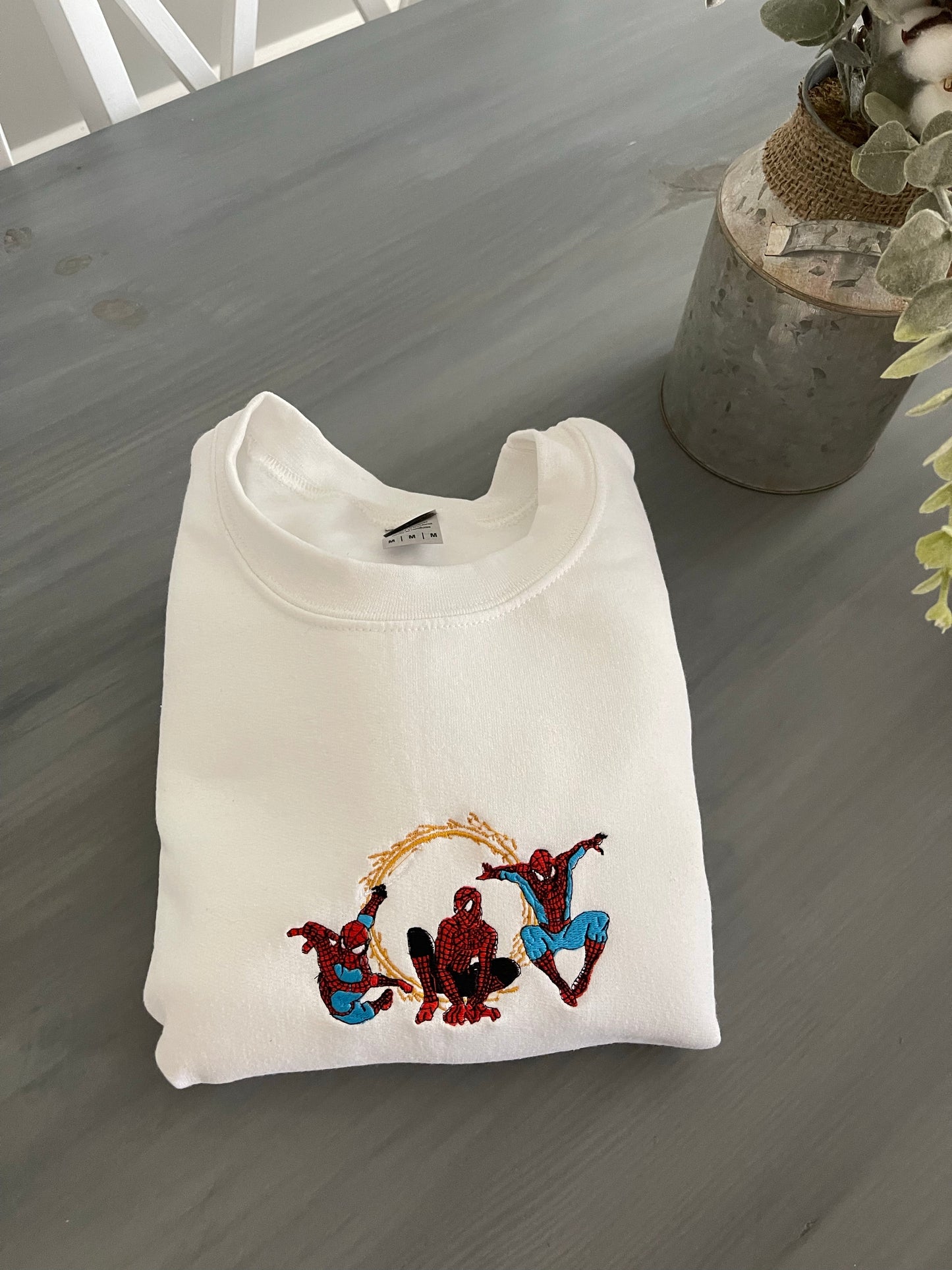 NEW!! Spiderman x 3 Embroidered Sweatshirt