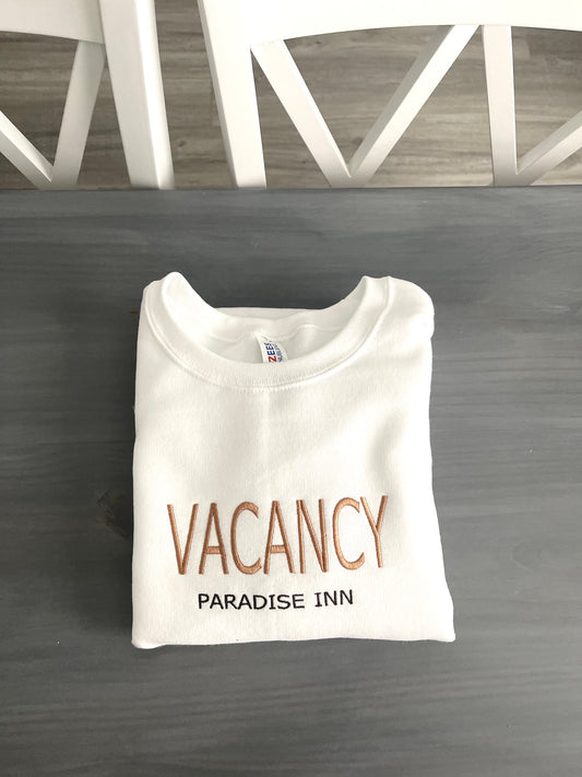 Vacancy embroidered sweatshirt