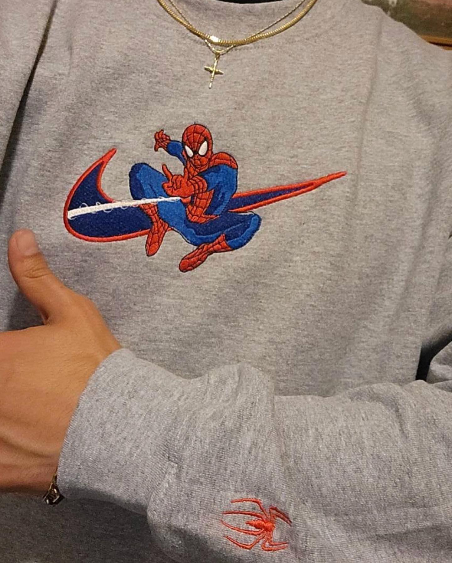 NEW!! Spiderman No Way Home embroidered sweatshirt